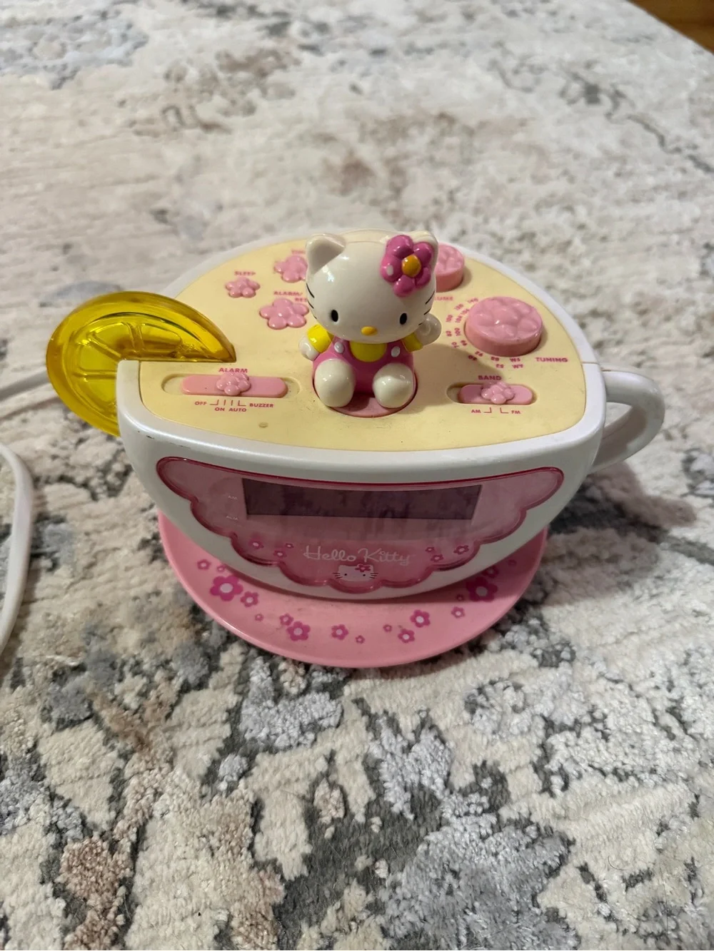 Hello Kitty Pink and Yellow Musical Alarm Clock Toy